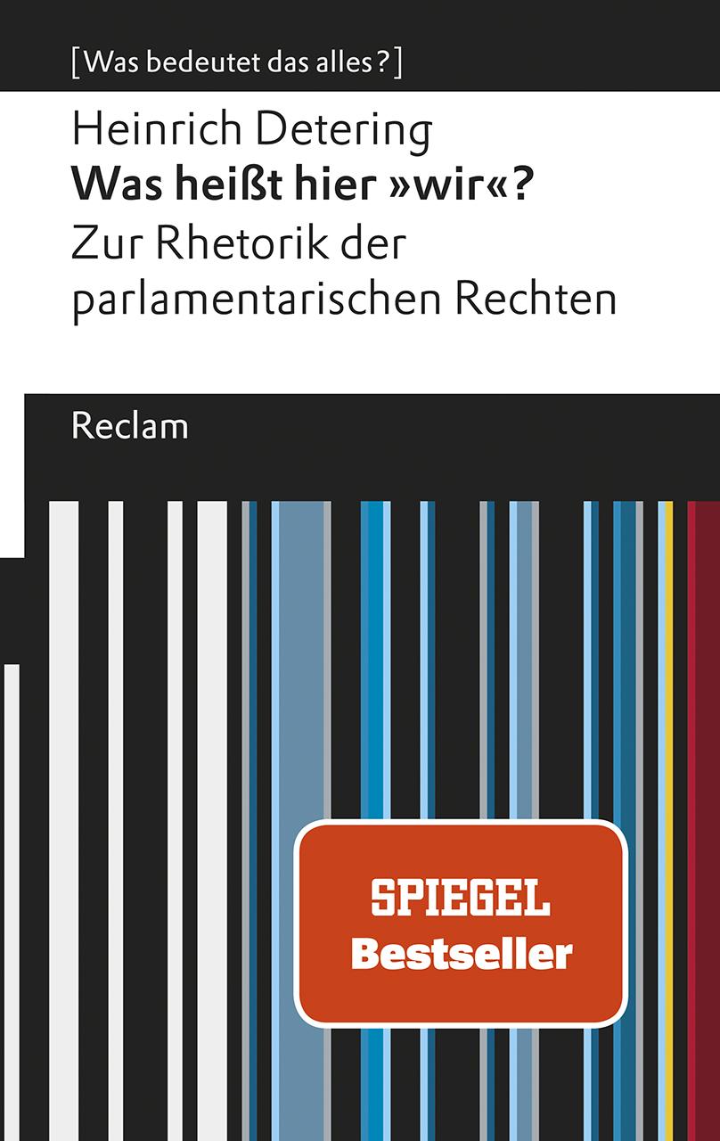 Cover: 9783150112540 | Was heißt hier »wir«? | Heinrich Detering | Buch | 77 S. | Deutsch