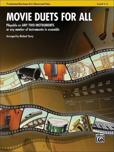 Cover: 9780739063095 | Movie Duets for All: Trombone/Baritone B.C./Bassoon/Tuba, Level 1-4