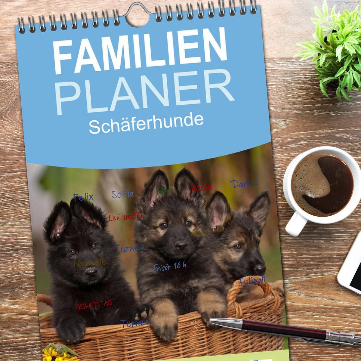 Bild: 9783457111338 | Familienplaner 2025 - Der Schäferhunde Familienplaner hoch mit 5...