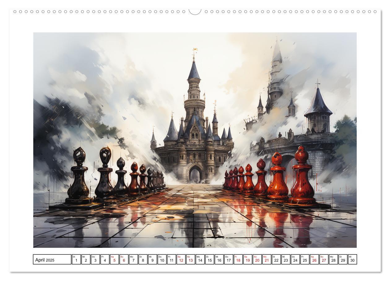 Bild: 9783383879005 | Schach Matt (hochwertiger Premium Wandkalender 2025 DIN A2 quer),...