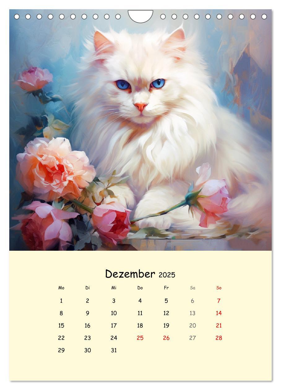 Bild: 9783435867363 | Liebliche Katzen. Anmut und Würde mit Blumen (Wandkalender 2025 DIN...