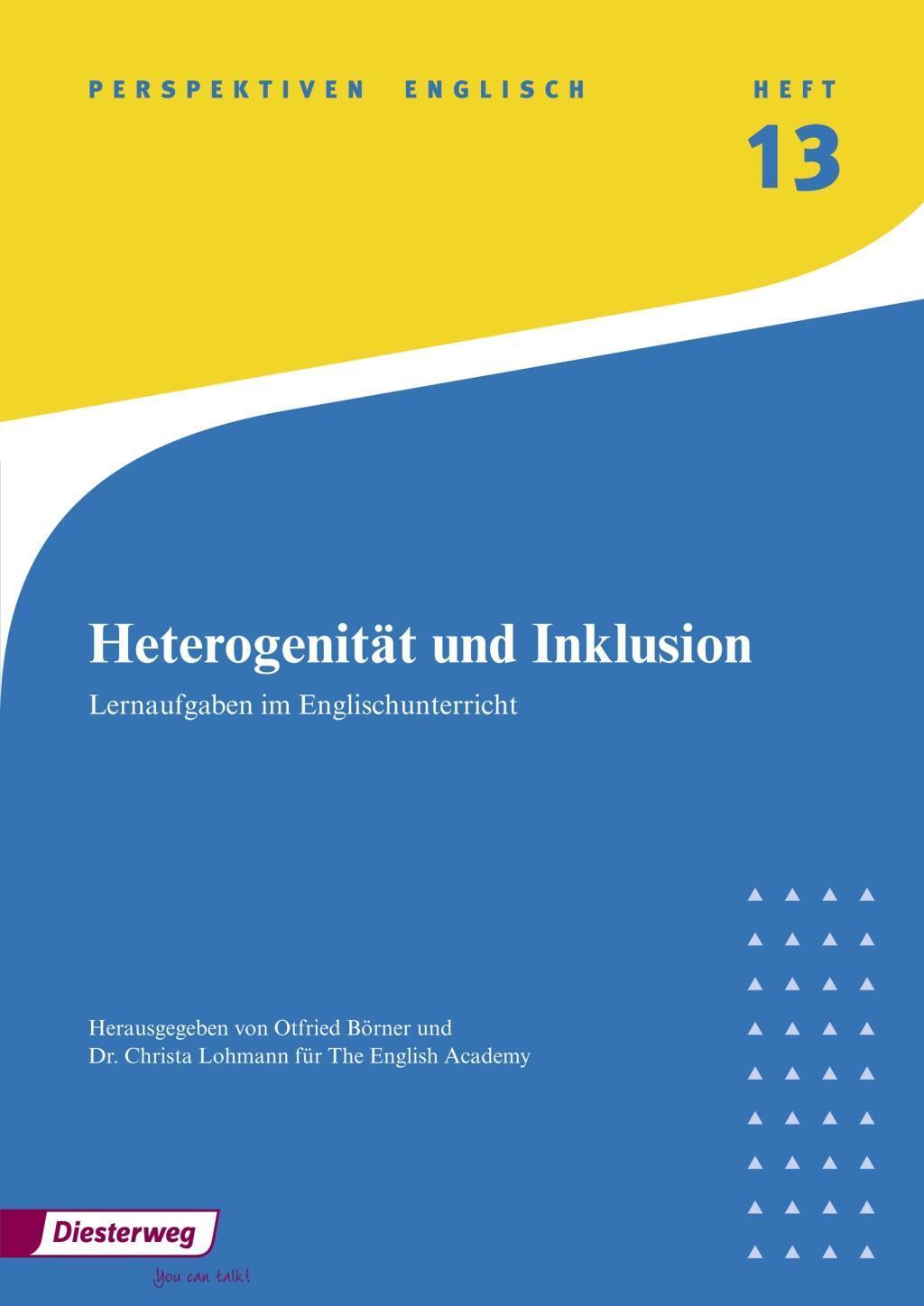 Cover: 9783425998565 | Heterogenität und Inklusion | The English Academy | Broschüre | 72 S.