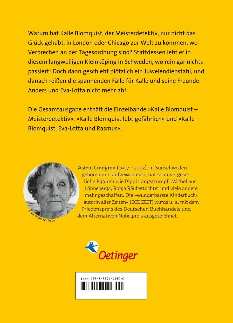 Rückseite: 9783789141300 | Kalle Blomquist | Gesamtausgabe | Astrid Lindgren | Buch | 448 S.