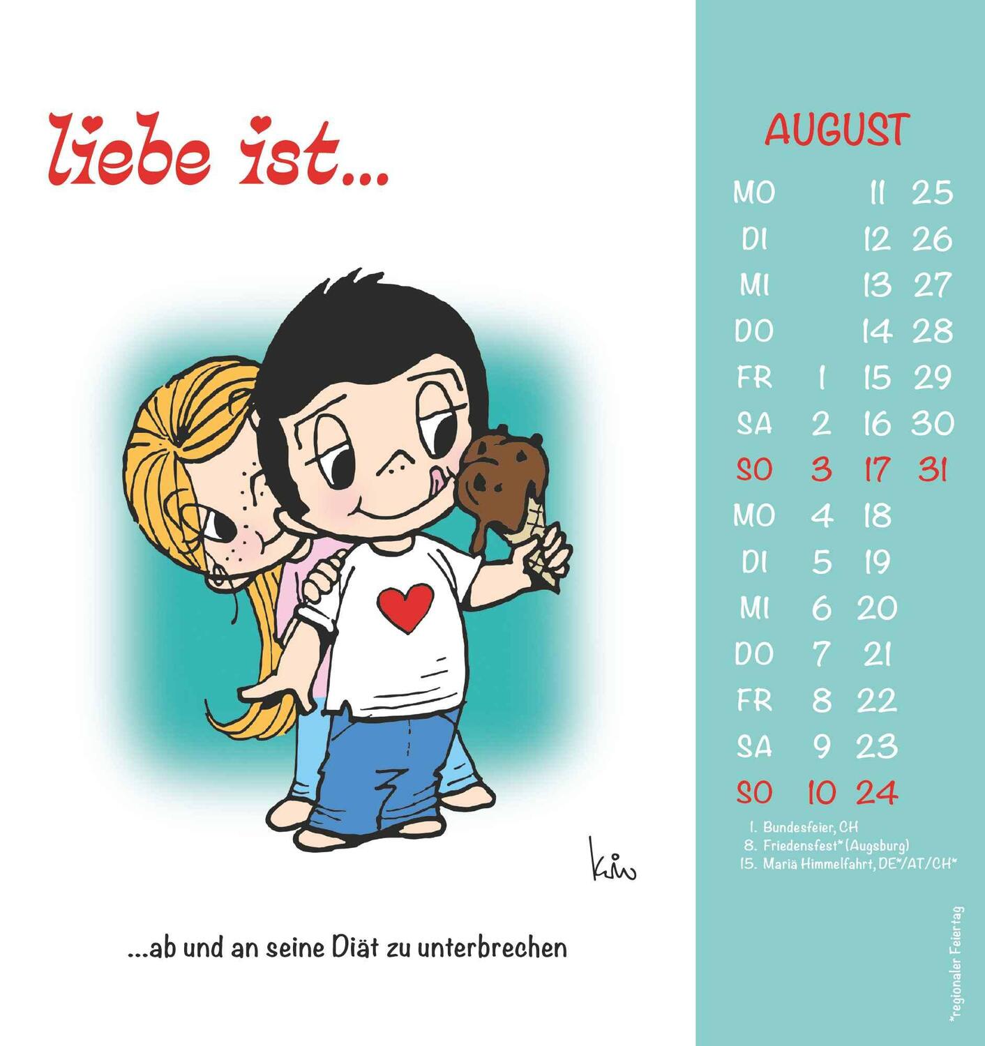 Bild: 4251732340568 | liebe ist... 2025 - Postkarten-Kalender - Kalender-mit-Postkarten -...