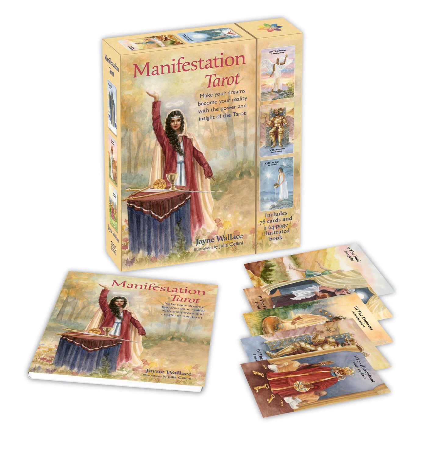 Cover: 9781800653733 | Manifestation Tarot | Includes 78 Cards and a 64-Page Illustrated Book