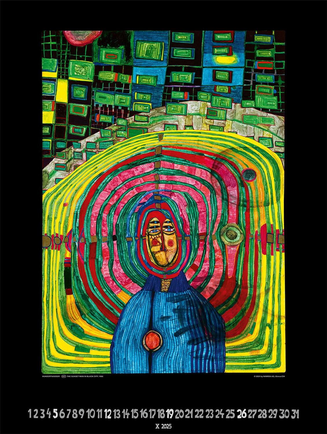 Bild: 9783910430112 | Großer Hundertwasser Art Calendar 2025 | Limited Collectors Edition