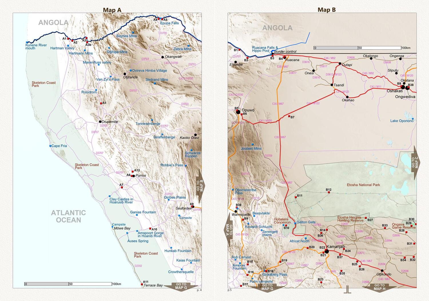 Bild: 9783947895427 | Detaillierte NAMIBIA Reisekarte - NAMIBIA ROAD MAP (1:1.160.000)