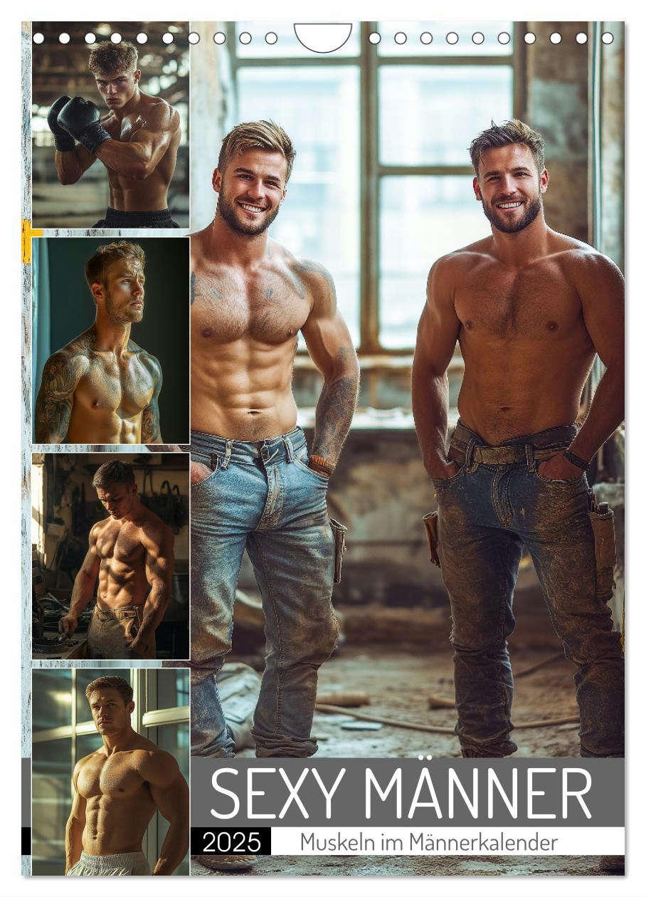 Cover: 9783457237458 | SEXY MÄNNER - Muskeln im Männerkalender (Wandkalender 2025 DIN A4...