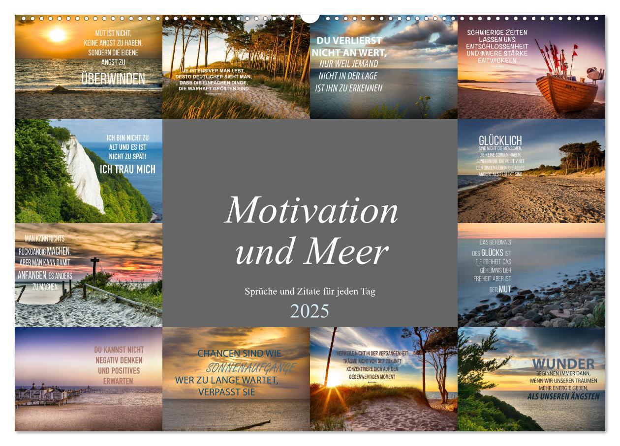 Cover: 9783435122714 | Motivation und Meer (Wandkalender 2025 DIN A2 quer), CALVENDO...