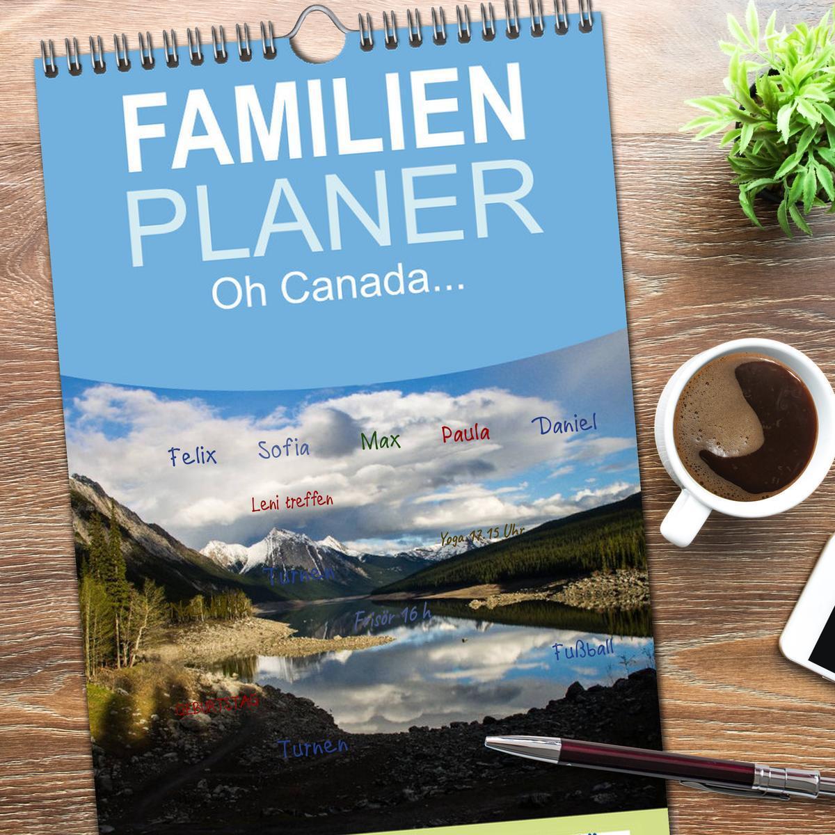 Bild: 9783457120736 | Familienplaner 2025 - Oh Canada... mit 5 Spalten (Wandkalender, 21...