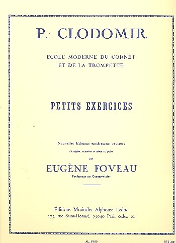 Cover: 9790046059858 | Petits Exercices Opus 158 | Pierre Francois Clodomir | Buch