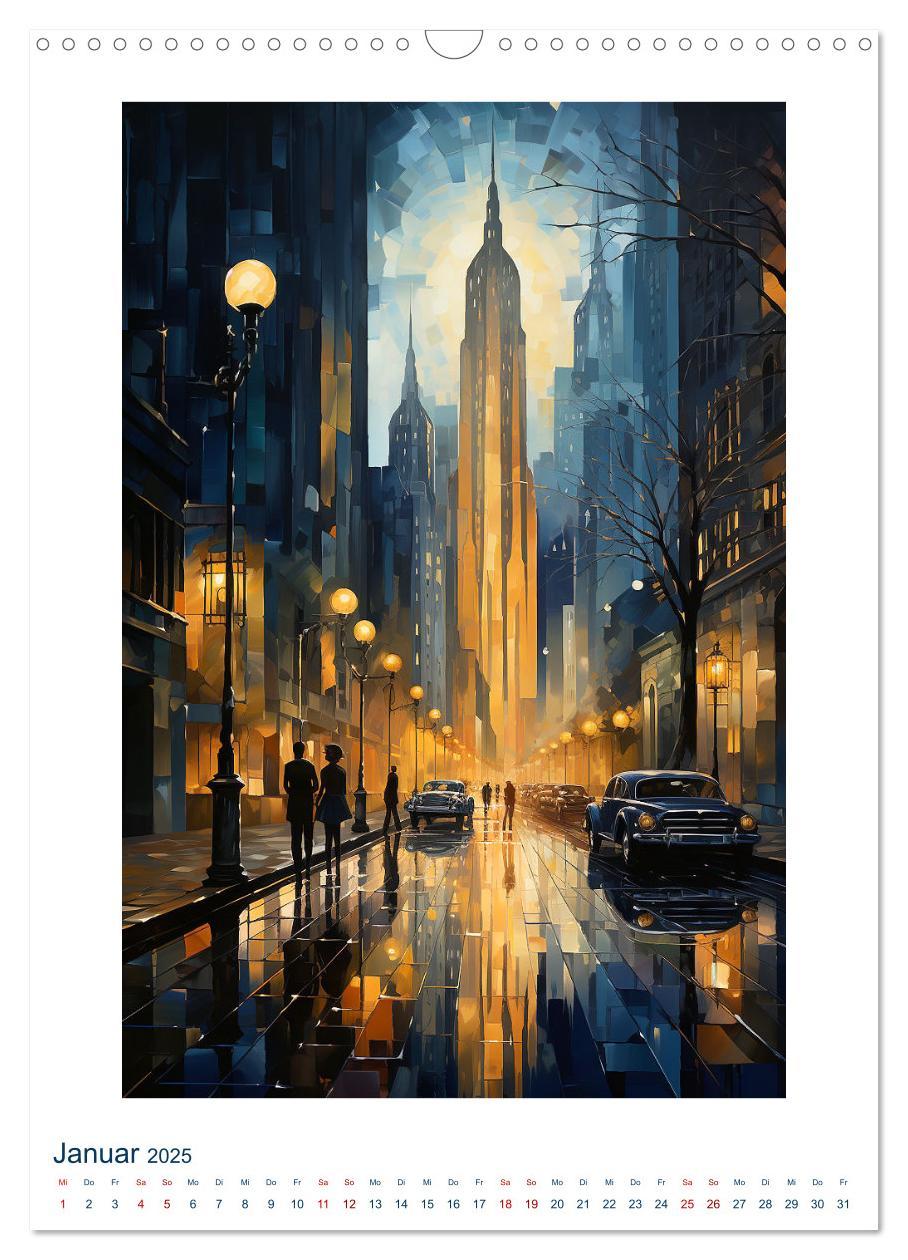 Bild: 9783383828577 | ART DECO City (Wandkalender 2025 DIN A3 hoch), CALVENDO Monatskalender