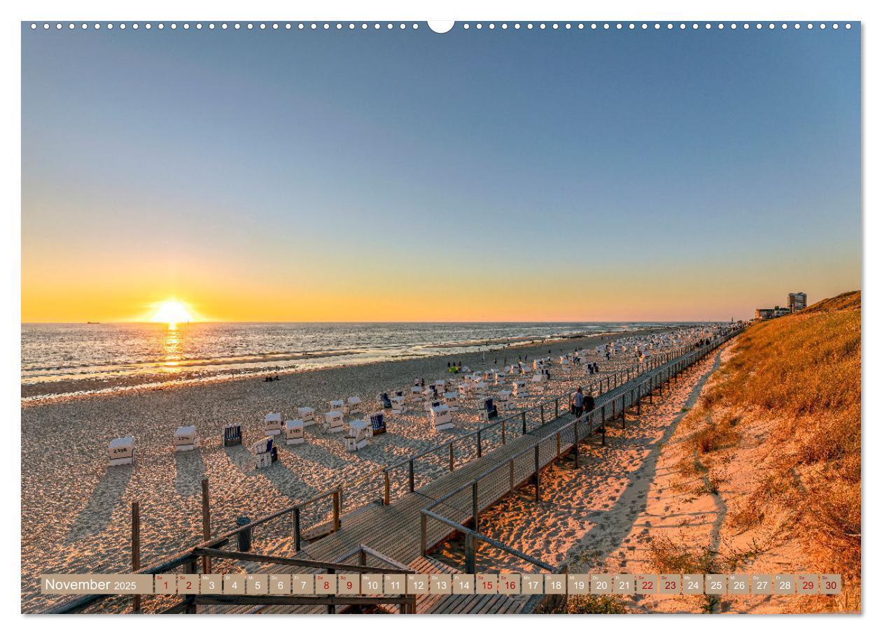 Bild: 9783383941603 | Sylt im Abendlicht (Wandkalender 2025 DIN A2 quer), CALVENDO...