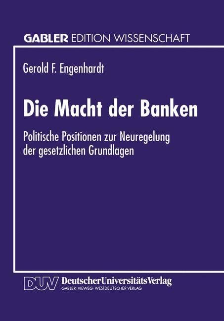 Cover: 9783824462292 | Die Macht der Banken | Gerold F. Engenhardt | Taschenbuch | Paperback