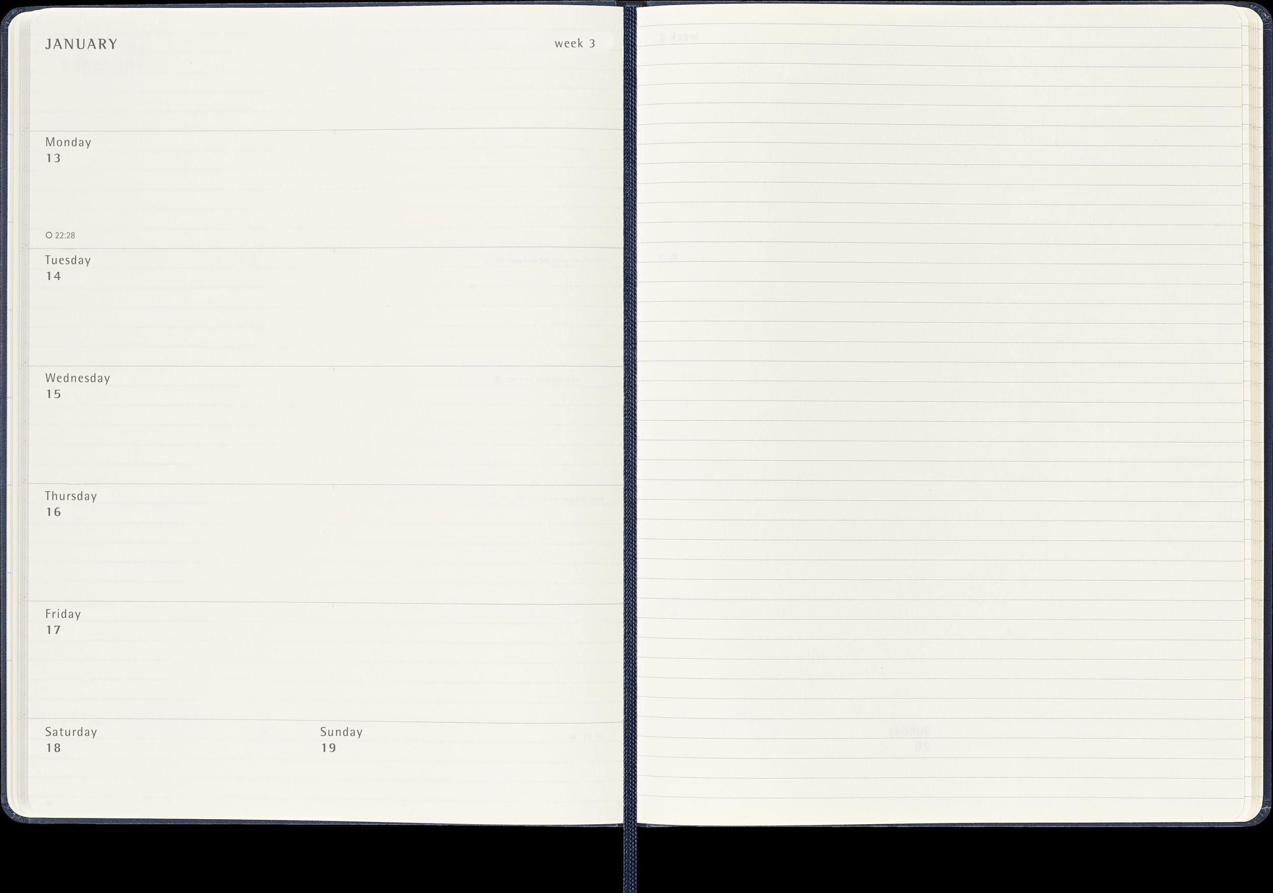 Bild: 8056999270407 | Moleskine 12 Monate Wochen Notizkalender 2025, XL, 1 Wo = 1 Seite,...