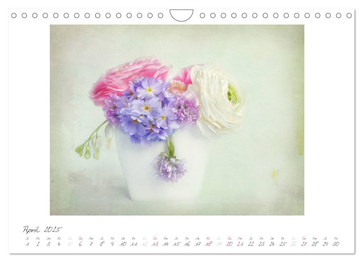 Bild: 9783435788149 | Vintage Flowers (Wandkalender 2025 DIN A4 quer), CALVENDO...