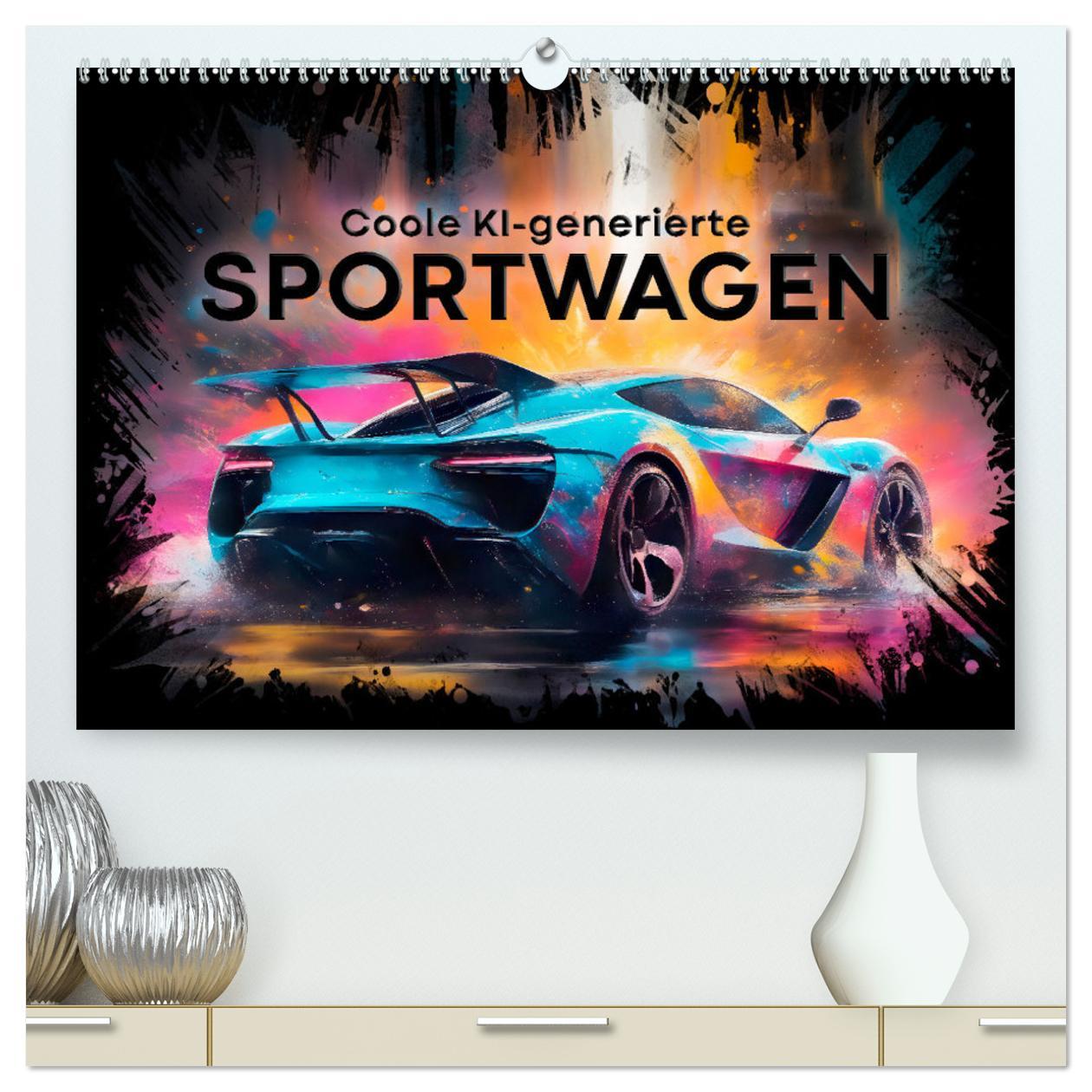 Cover: 9783383862588 | Coole KI-generierte SPORTWAGEN (hochwertiger Premium Wandkalender...