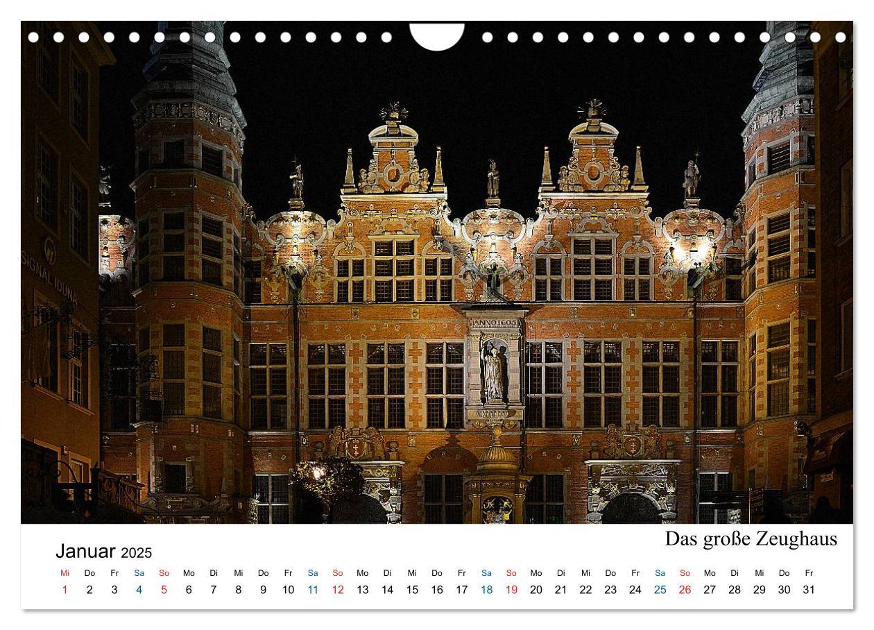 Bild: 9783435492459 | Das alte Danzig - Ein Stadtbummel am Abend (Wandkalender 2025 DIN...