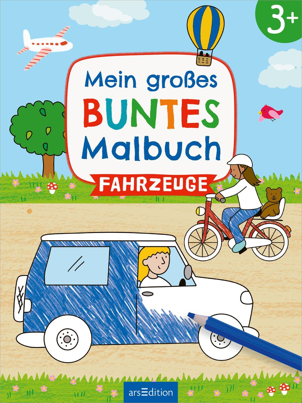 Bild: 9783845856384 | Mein großes buntes Malbuch - Fahrzeuge | ab 3 Jahren | Lena Bellermann