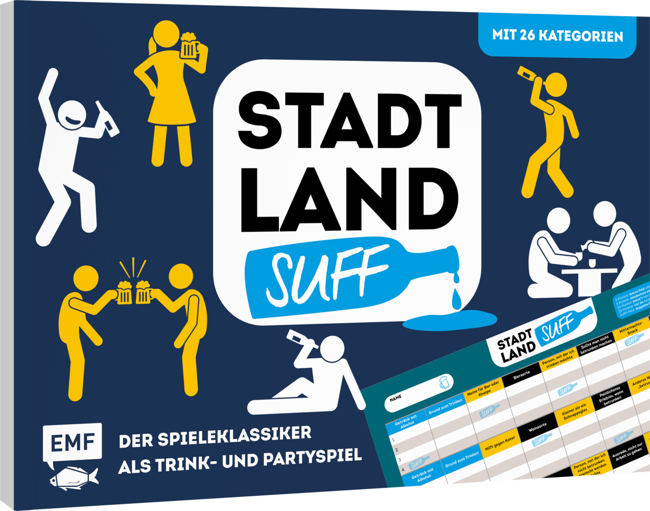 Cover: 4260478341845 | Stadt, Land, Suff - Der Spieleklassiker als Trink- und Partyspiel