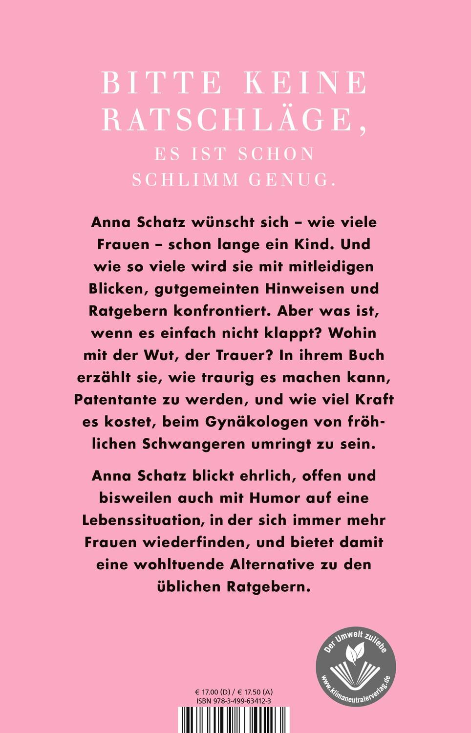 Rückseite: 9783499634123 | Wenn ich noch eine glückliche Mami sehe, muss ich kotzen | Anna Schatz