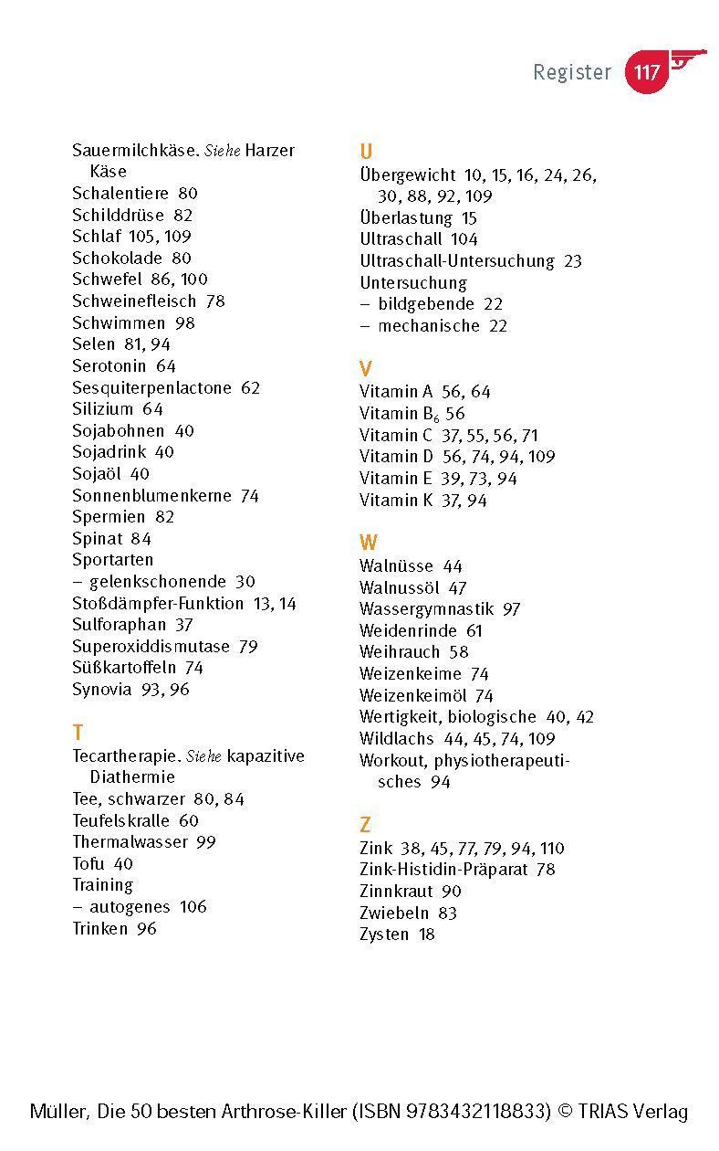 Bild: 9783432118833 | Die 50 besten Arthrose-Killer | Sven-David Müller | Taschenbuch | 2024