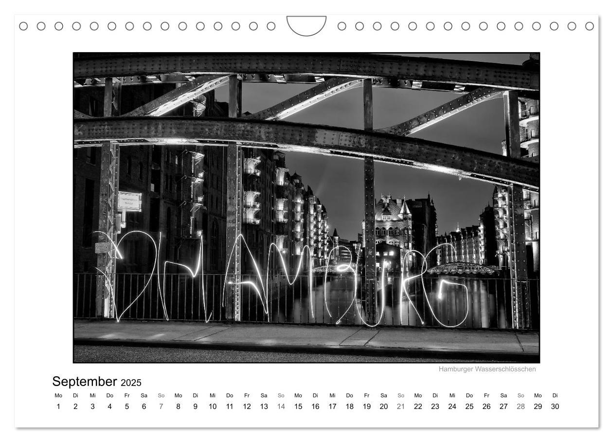 Bild: 9783435837991 | Hamburg in schwarz-weiß (Wandkalender 2025 DIN A4 quer), CALVENDO...