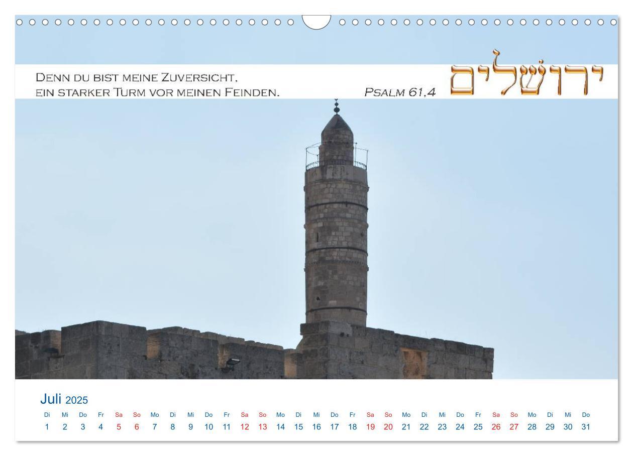 Bild: 9783435677863 | Jerusalem. Kalender mit Bibelworten (Wandkalender 2025 DIN A3...