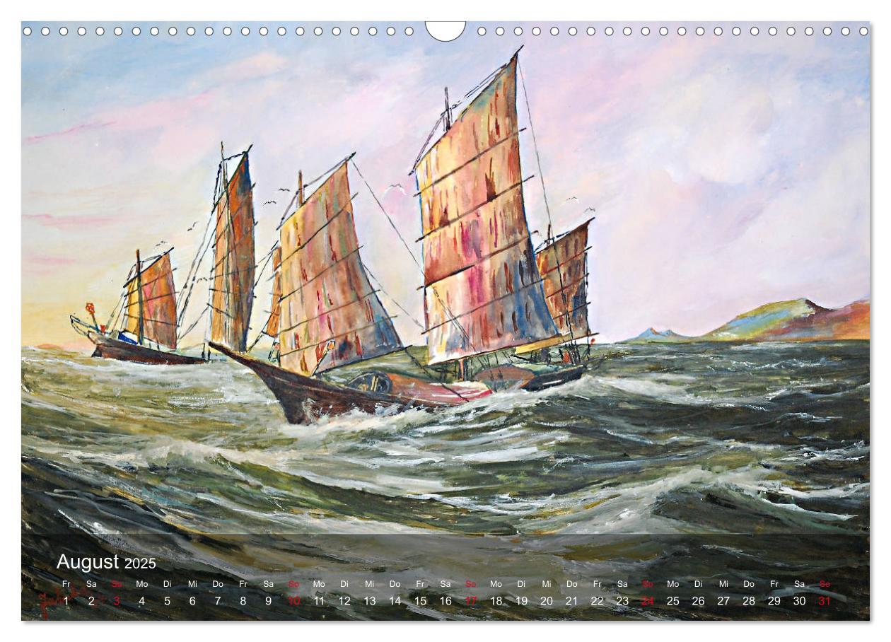 Bild: 9783435404858 | Segel am Horizont - Marinemaler Alfred Jahnke (Wandkalender 2025...