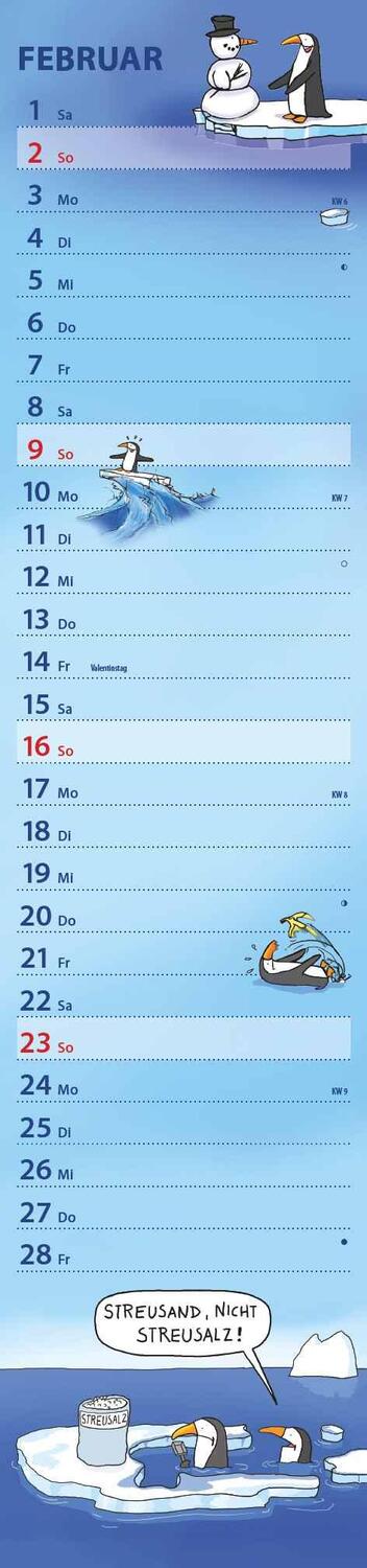 Bild: 4251732343286 | Notizkalender Humor 2025 - Streifenplaner 15x64 cm - Wandkalender -...