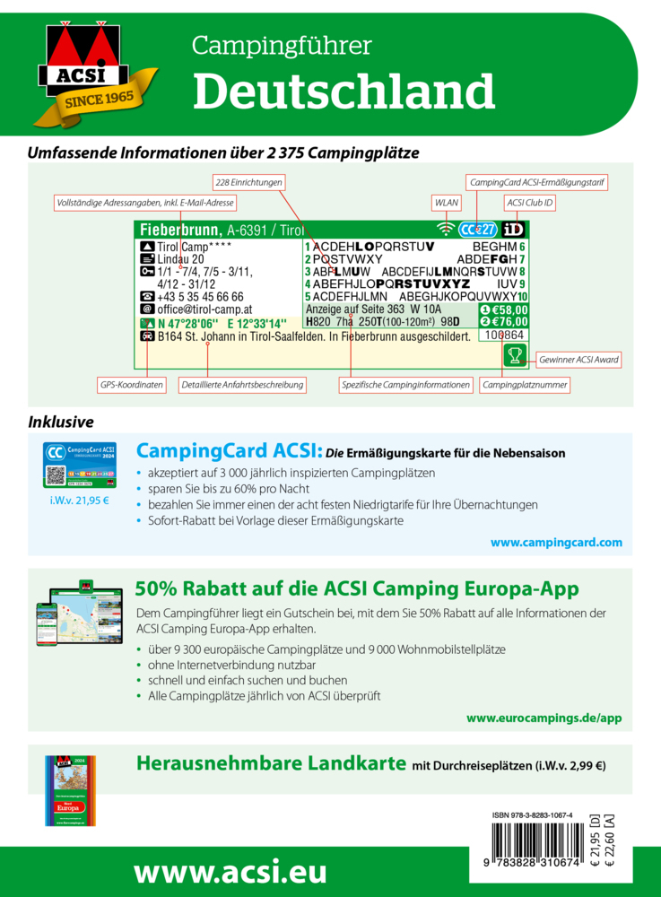 Bild: 9783828310674 | ACSI Campingführer Deutschland 2024 | Taschenbuch | Klappenbroschur