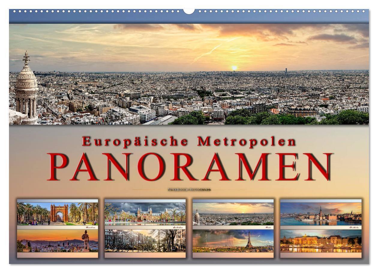 Cover: 9783435126057 | Europäische Metropolen - Panoramen (Wandkalender 2025 DIN A2 quer),...