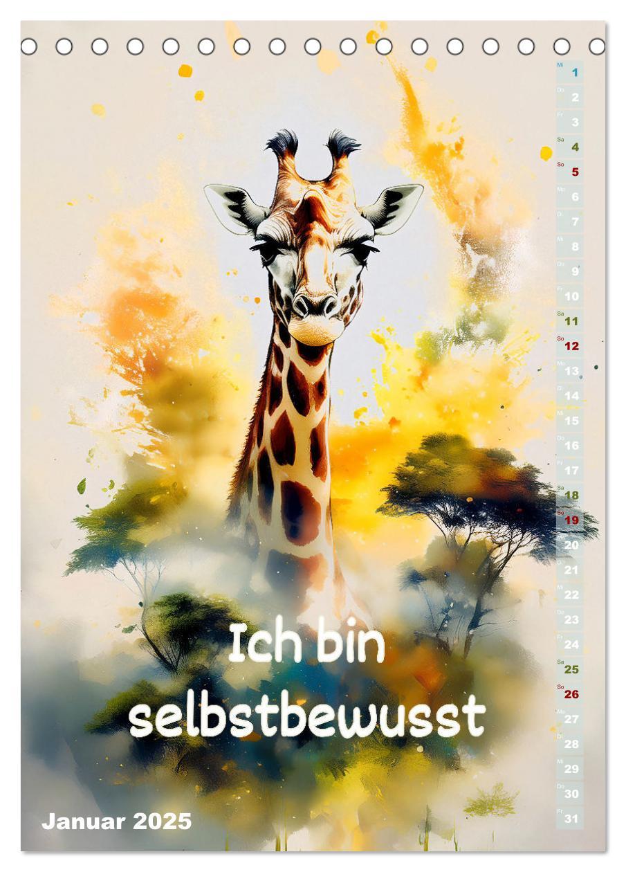 Bild: 9783457164532 | Ich bin stark - Ein tierischer Affirmationskalender (Tischkalender...