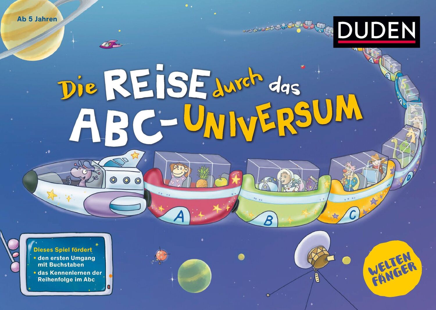 Cover: 9783411702558 | Die Reise durch das Abc-Universum | Antje Hagemann | Spiel | 7884