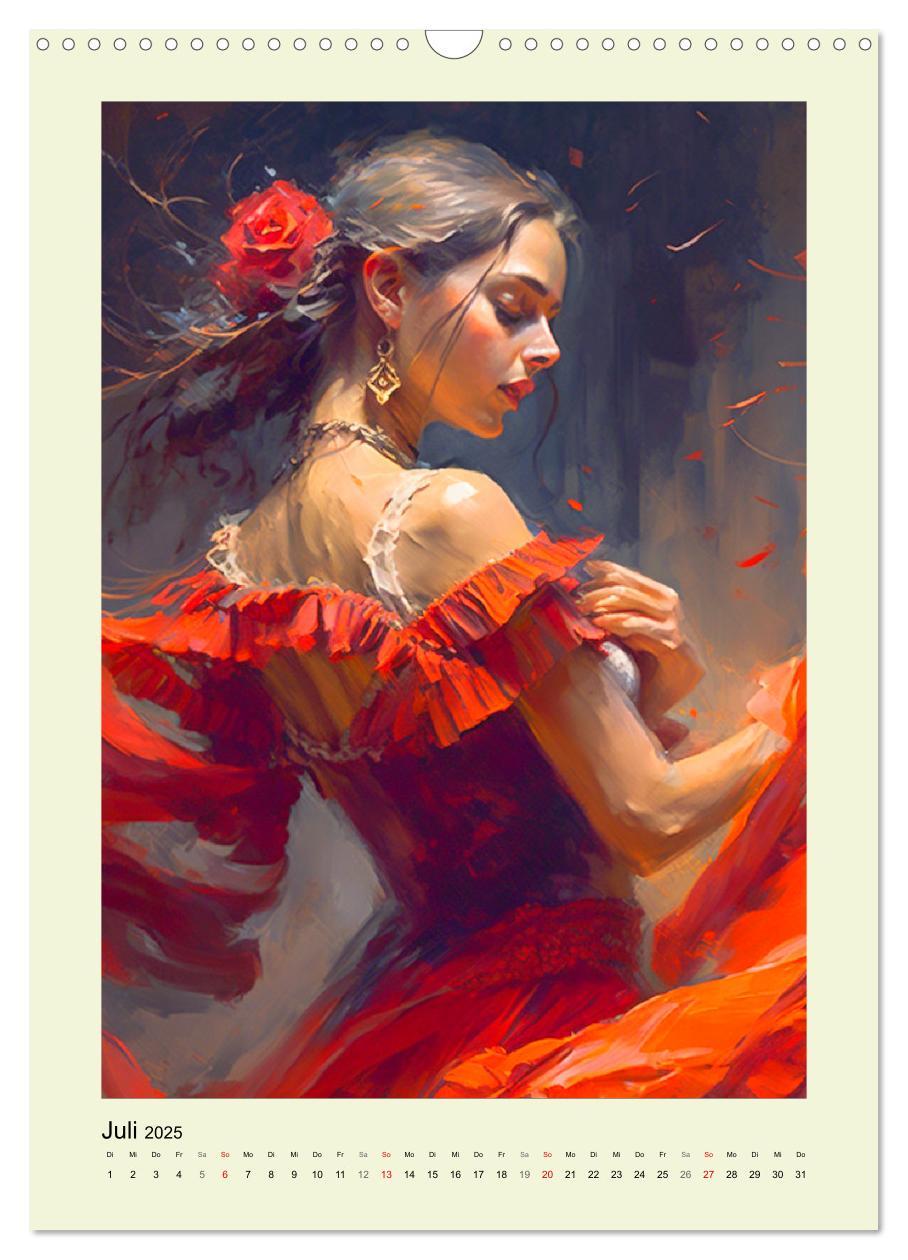 Bild: 9783435872268 | Flamenco. Anmutige Tänzerinnen. Illustrationen (Wandkalender 2025...