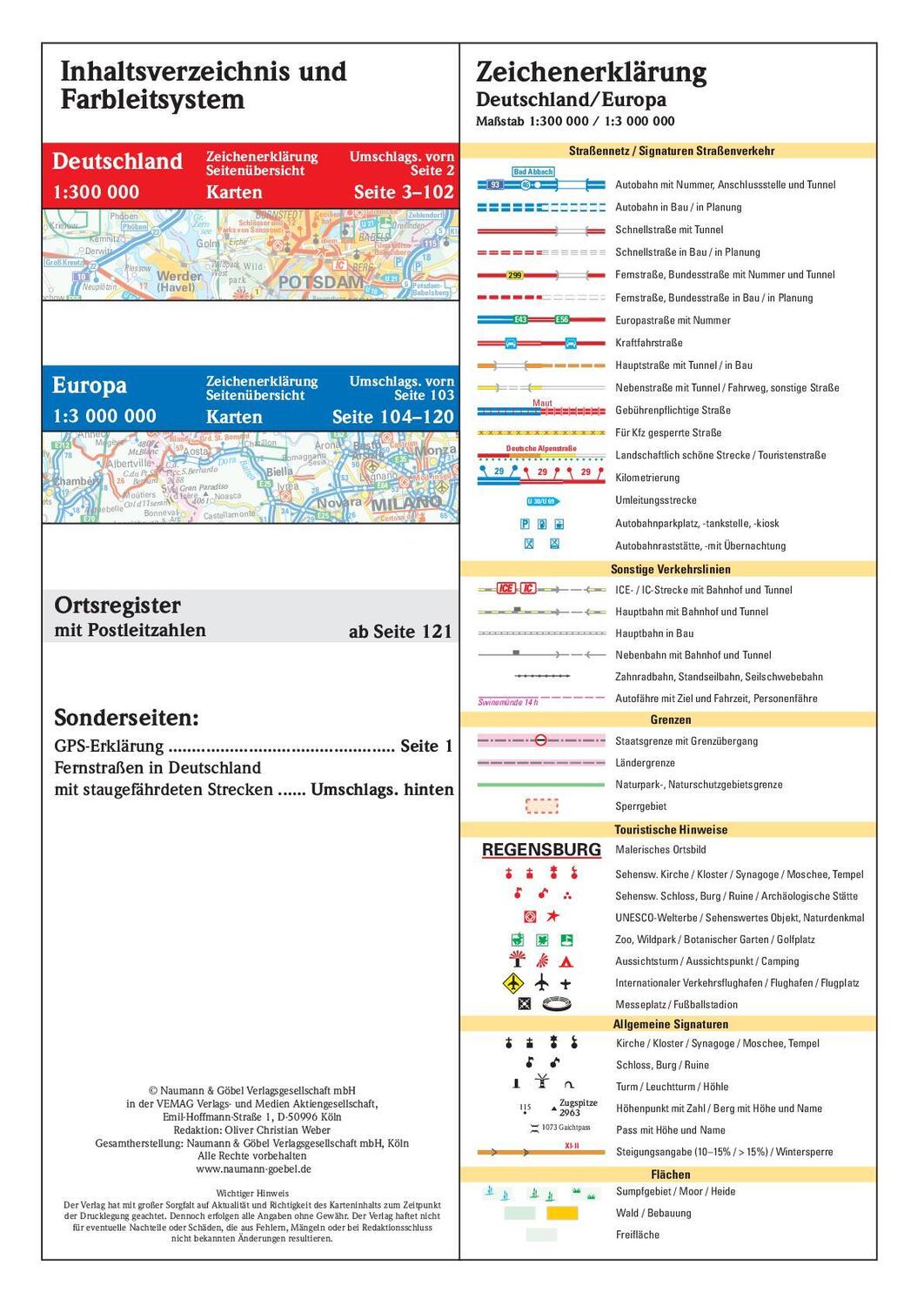 Bild: 9783625143345 | Neuer Straßenatlas Deutschland/Europa 2025/2026 | Taschenbuch | 168 S.