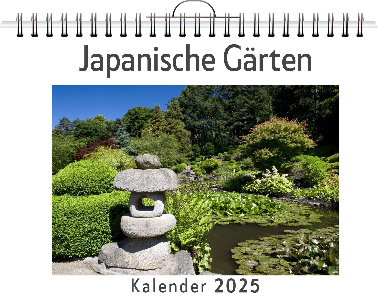 Cover: 9783759122391 | Japanische Gärten - (Wandkalender 2025, Kalender DIN A4 quer,...