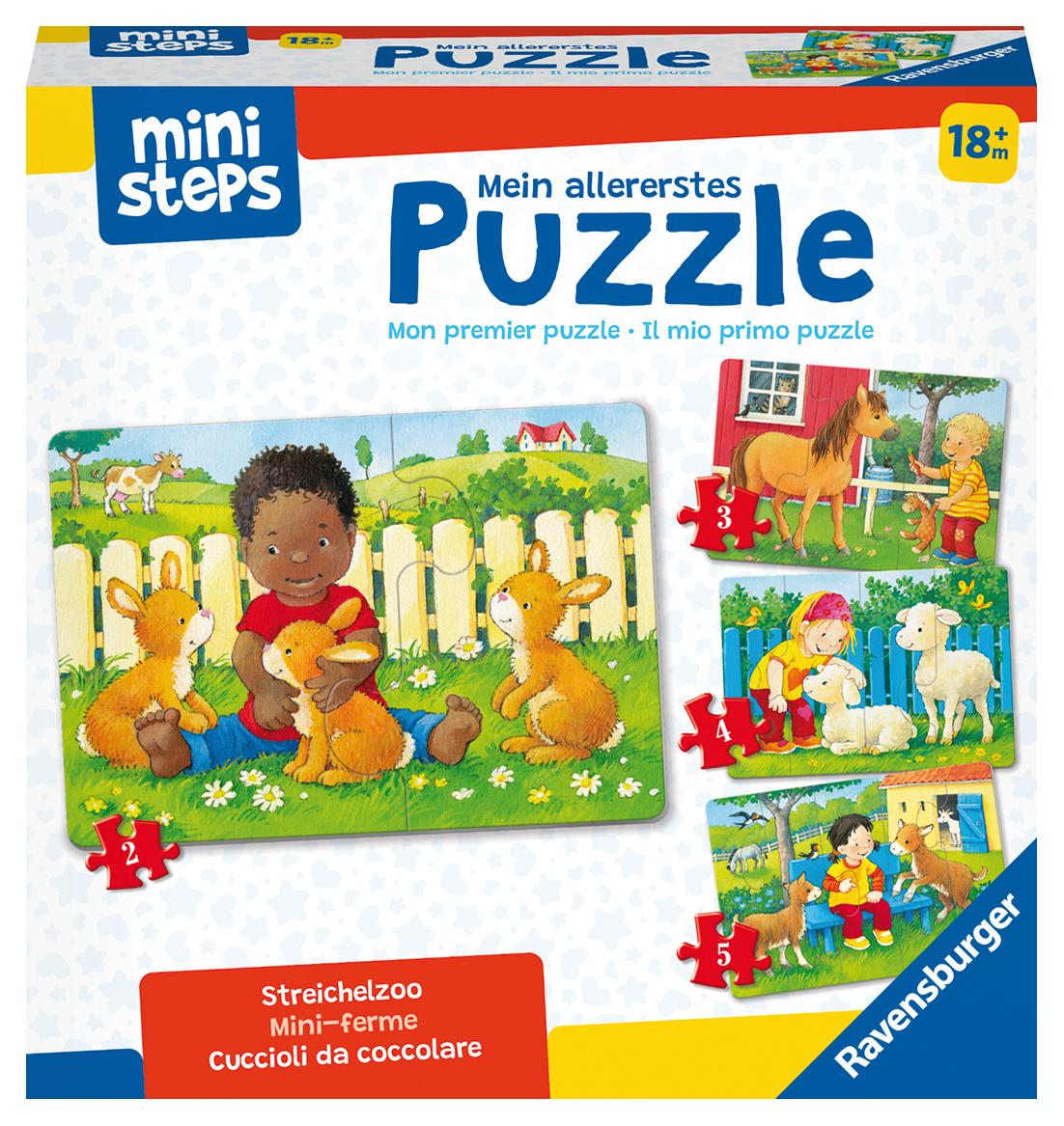 Cover: 4005556041695 | Ravensburger ministeps 4169 Mein allererstes Puzzle: Streichelzoo -...