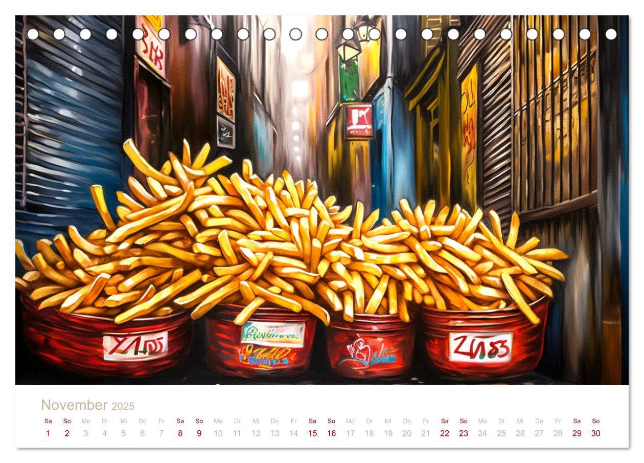 Bild: 9783435017478 | FAST FOOD STREET STYLE (Tischkalender 2025 DIN A5 quer), CALVENDO...