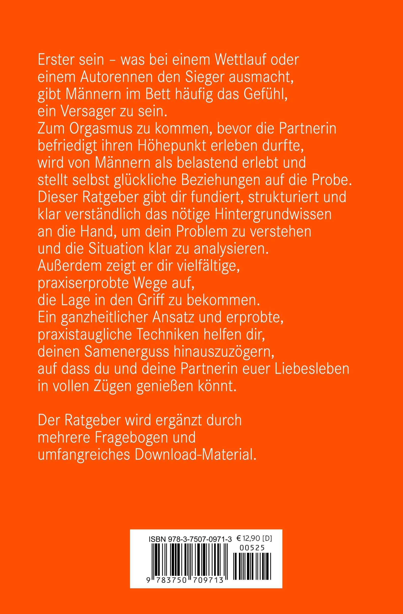 Bild: 9783750709713 | vorzeitiger Samenerguss Körper-Ratgeber | Nie mehr zu früh kommen ...