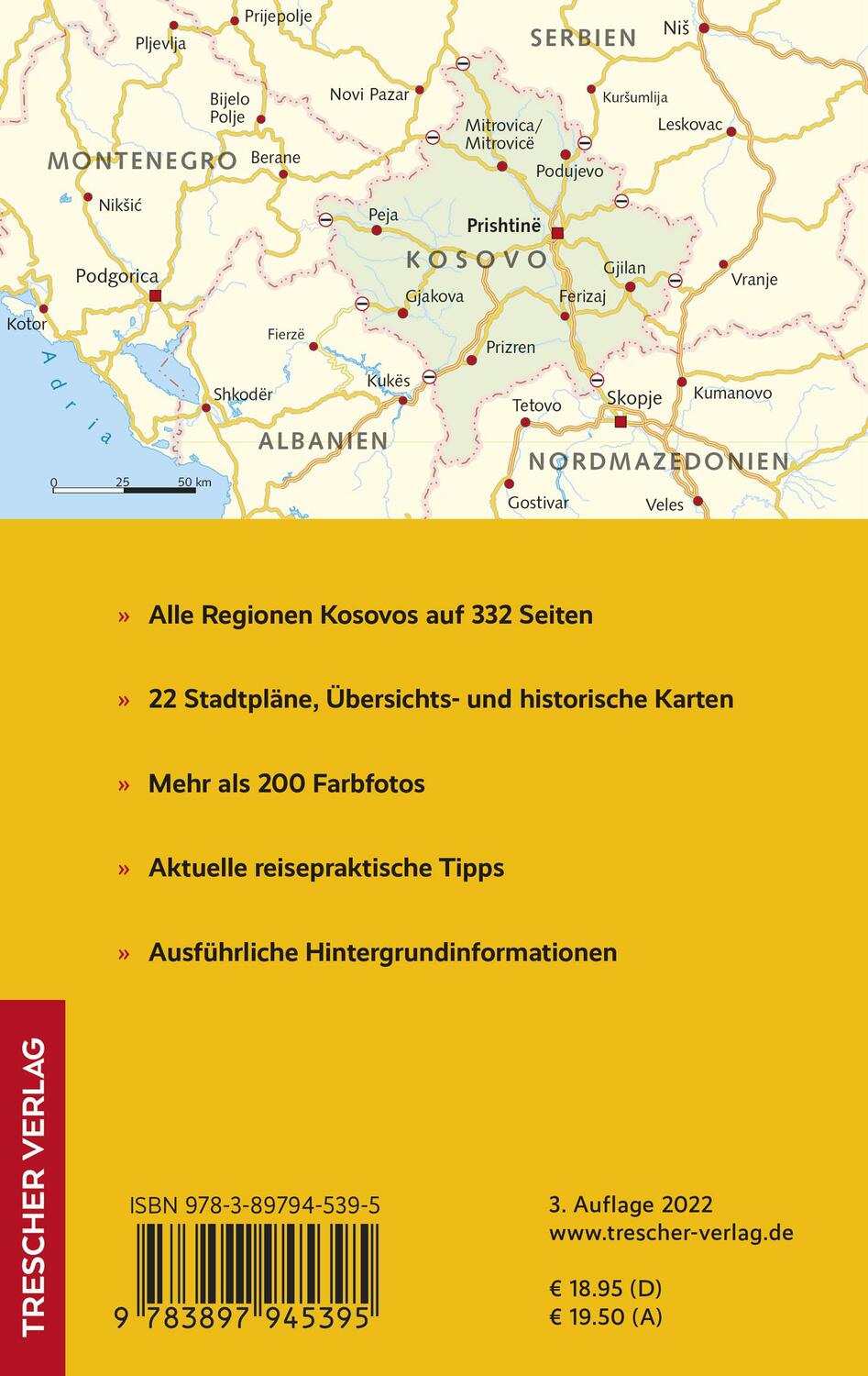 Rückseite: 9783897945395 | TRESCHER Reiseführer Kosovo | Martin Bock | Taschenbuch | 332 S.