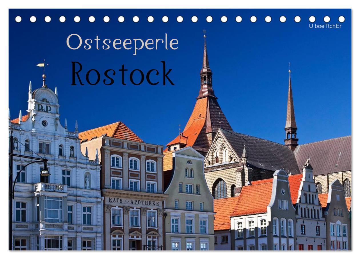 Cover: 9783435548613 | Ostseeperle Rostock (Tischkalender 2025 DIN A5 quer), CALVENDO...