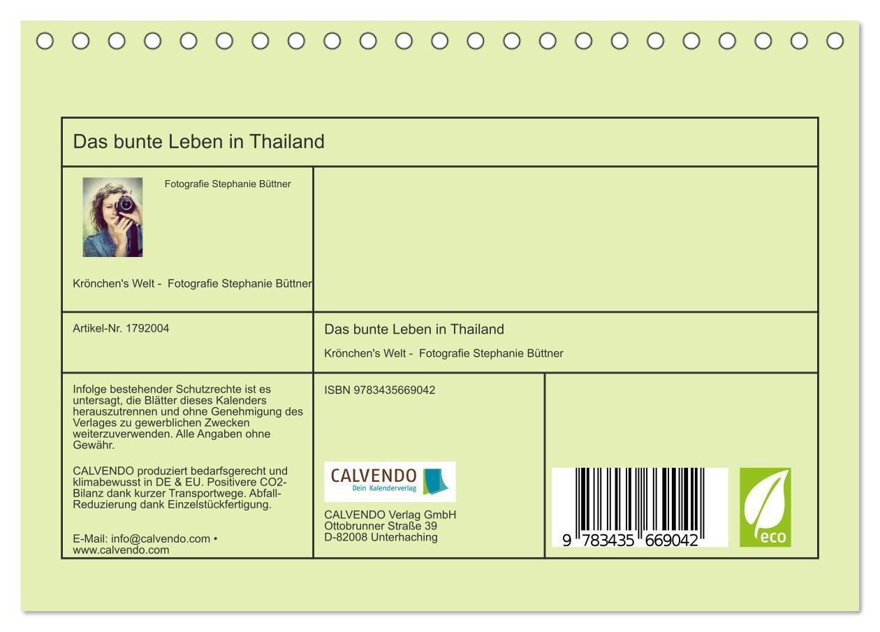 Bild: 9783435669042 | Das bunte Leben in Thailand (Tischkalender 2025 DIN A5 quer),...