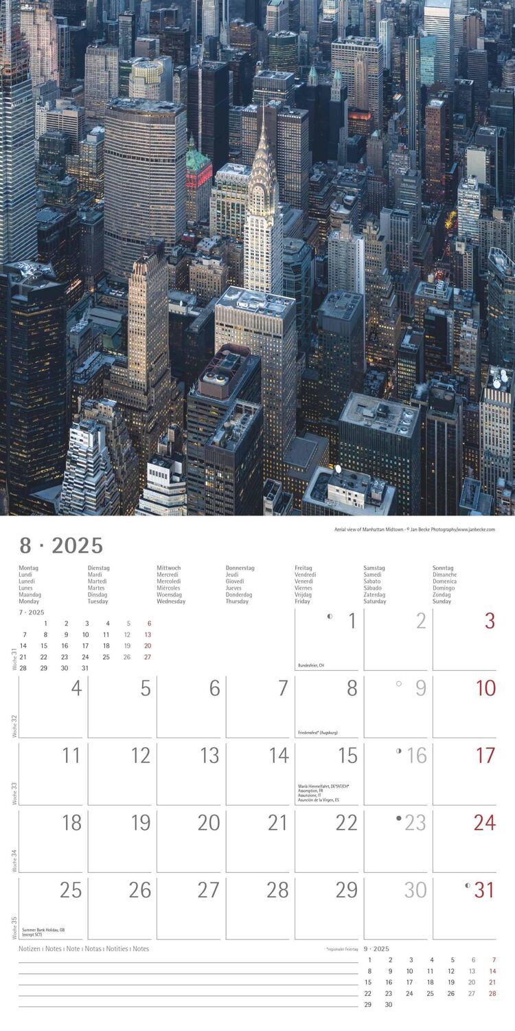 Bild: 4251732340933 | New York 2025 - Broschürenkalender 30x30 cm (30x60 geöffnet) -...