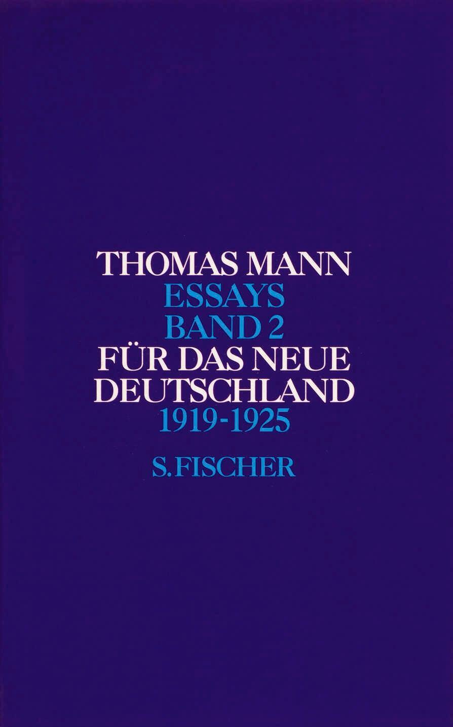 Cover: 9783100482693 | Für das neue Deutschland 1919 - 1925 | Thomas Mann | Buch | 420 S.