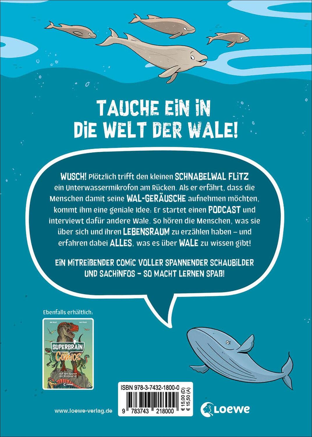 Rückseite: 9783743218000 | Superbrain-Comics - Die Geheimnisse der Wale | Casey Zakroff | Buch