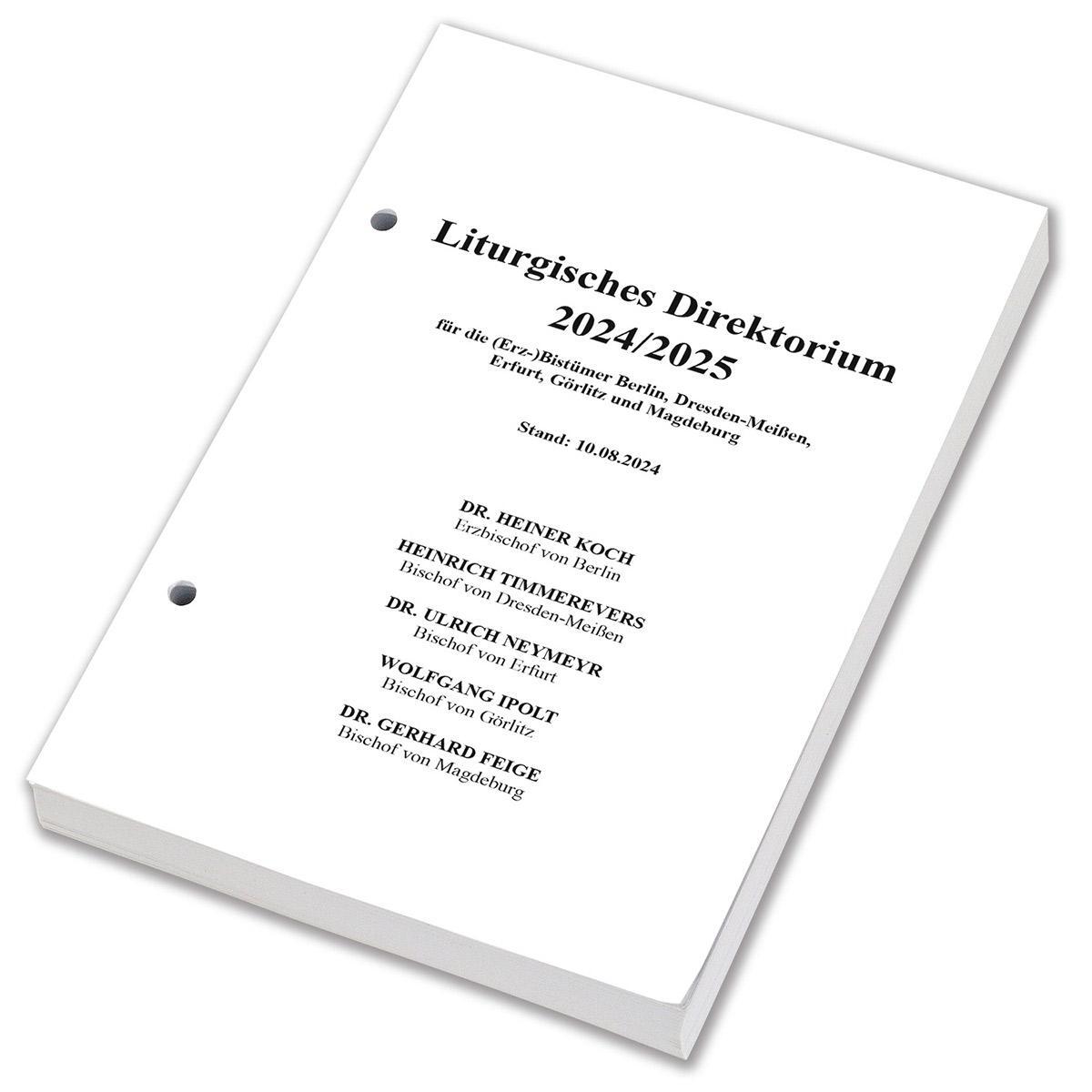 Cover: 9783746264790 | Liturgisches Direktorium 2024/2025 | Stück | 300 S. | Deutsch | 2024