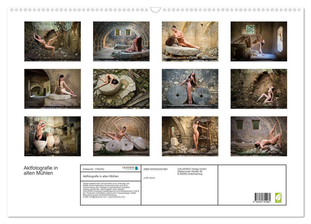 Bild: 9783435351961 | Aktfotografie in alten Mühlen (Wandkalender 2025 DIN A2 quer),...