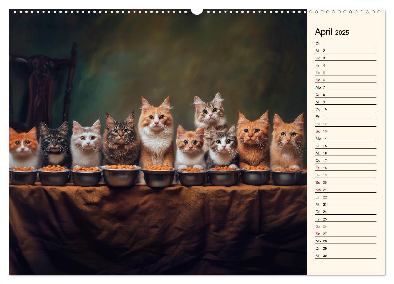 Bild: 9783457179918 | Katzen schaffen Kunst (hochwertiger Premium Wandkalender 2025 DIN...