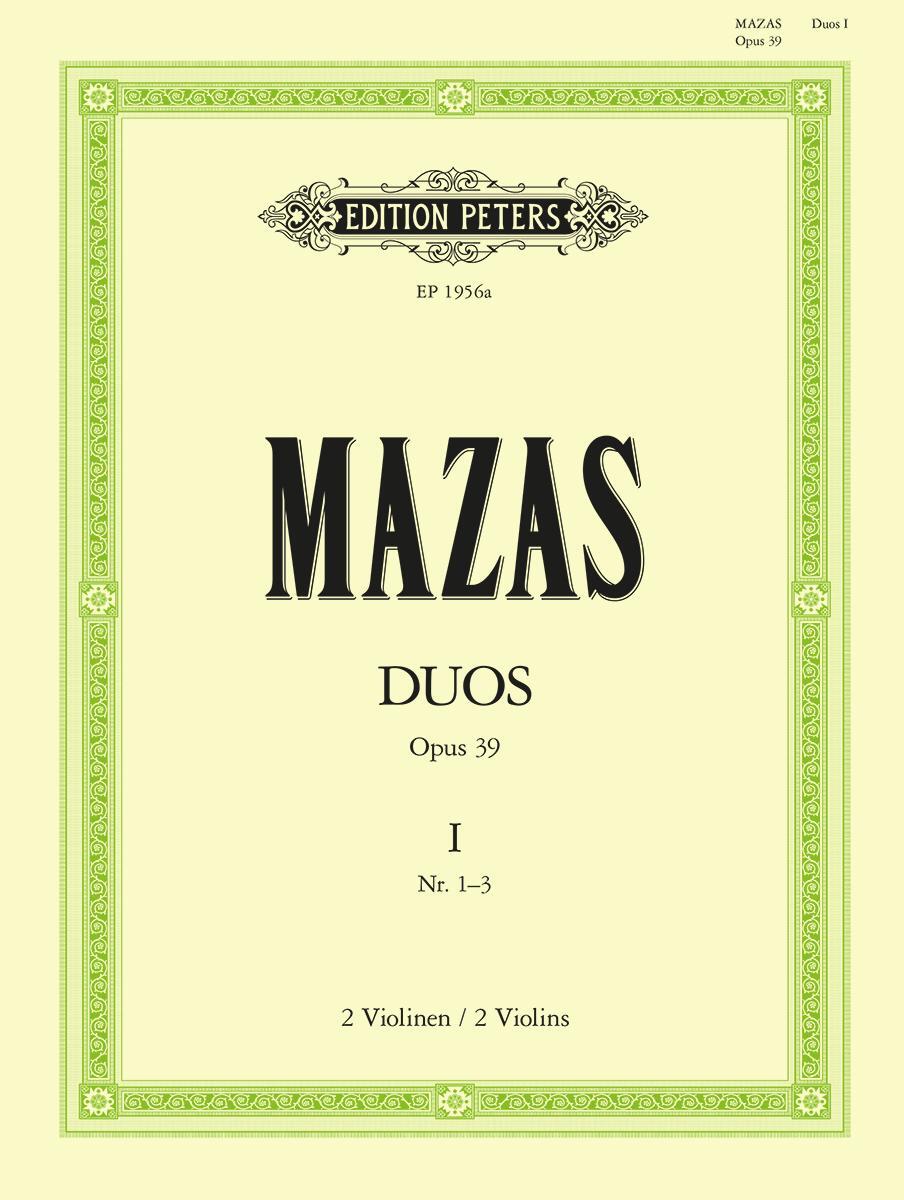 Cover: 9790014008901 | 6 Duos Op. 39 for 2 Violins | Nos. 1-3 (Set of Parts) | Mazas | Buch